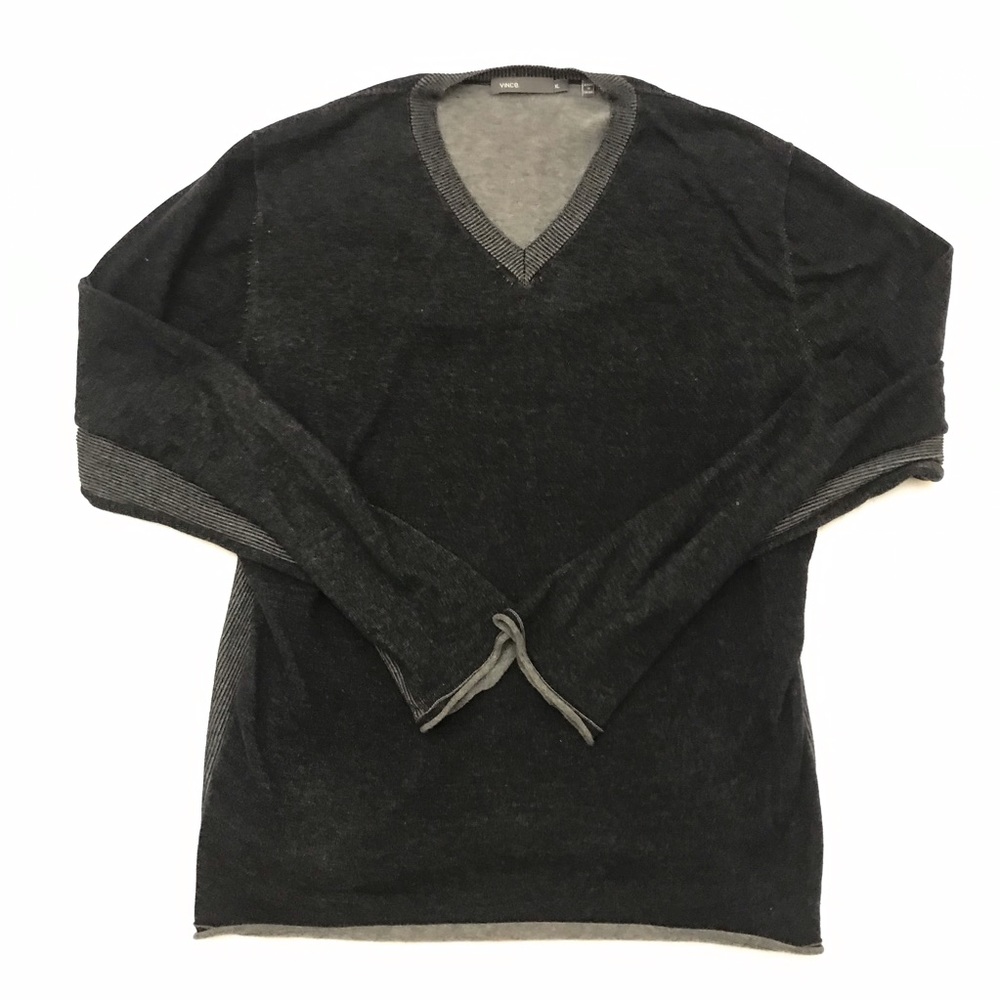 VINCE Navy V-Neck navy sweater